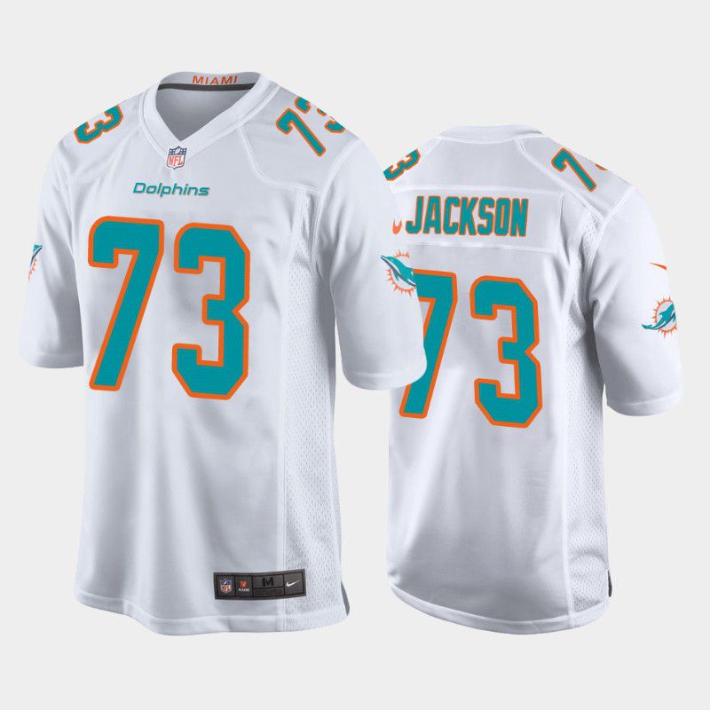 Men Miami Dolphins 73 Austin Jackson Nike White Game NFL Jersey